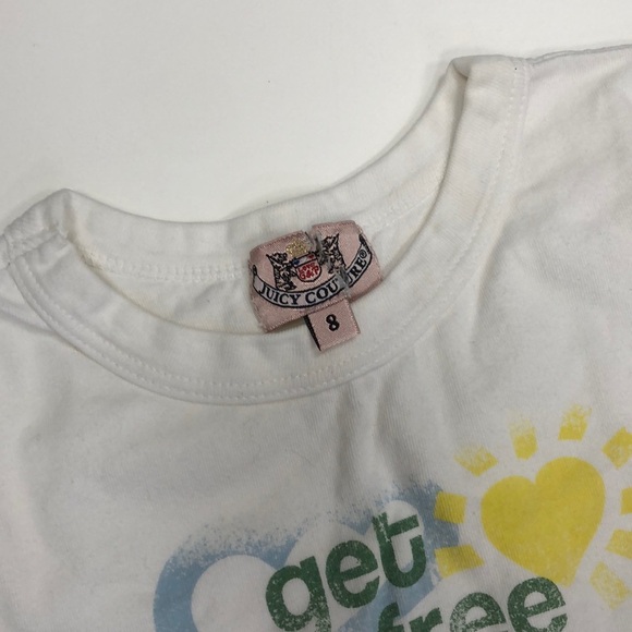 JUICY COUTURE GIRLS TEE SIZE 8 - Picture 2 of 2